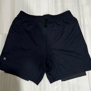 Lululemon Navy Blue Lined Running Shorts